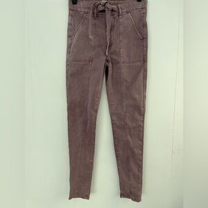 American Eagle Outfitters Super Stretch Hi Rise Jegging Purple Tie Belt Size 6